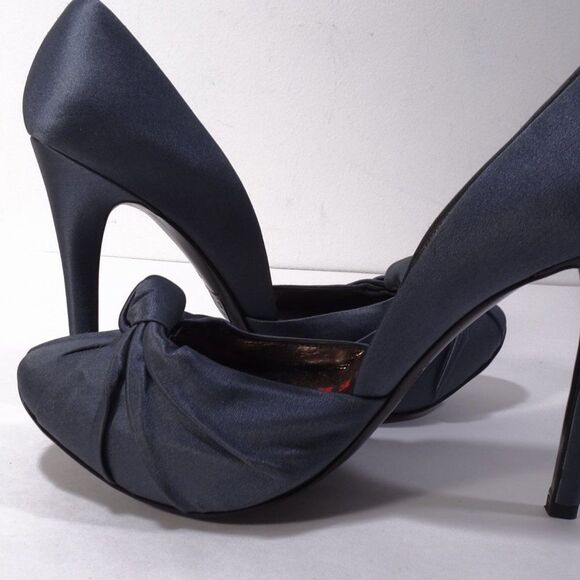 VINTAGE NEW FABULOUS RARE FIND Walter Steiger High Satin Pumps Sz 37.5 NIB 895 - Picture 4 of 9
